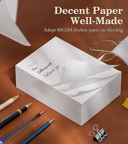 Note Pads 4x6 - Notepad - 10 Pads - 50 Sheets per Notepads - Writing Pads | Small White Paper - Blank Note Pads - Server Memo & Scratch Pads 4x6'', Pocket Note Pad White with Clean Sheets for Office - color: White- 10 Pack, size: 4x6