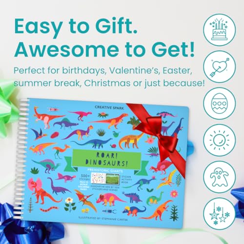 Cupkin Dinosaur Coloring & Sticker Activity Book | 500+ Stickers - color: Dinosaurs