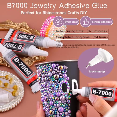 80g 3-10mm Flatback Pearls and Rhinestones for Bedazzling Kit (Green) - color: 80g Green