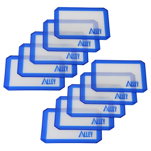 10 Non-stick Silicone Mat Pad, Small Rectangle 5 X 4 Inch, Blue