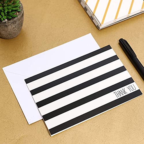 Juvale Thank You Cards with Envelopes - 96-Pack 4 x 6 In Multicolor Blank Notecards - Retro Striped & Polka Dot Designs - Bulk Thank You Notes with Envelopes Set - size: 48 Count (Pack of 2)