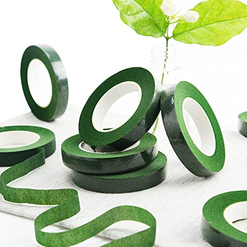 Woohome 4 Roll Florist Stem Wrap, 12mm Width Floral Tape Bouquet Tape, 90 Feet/Roll Flower Tape - color: 4PCS Green