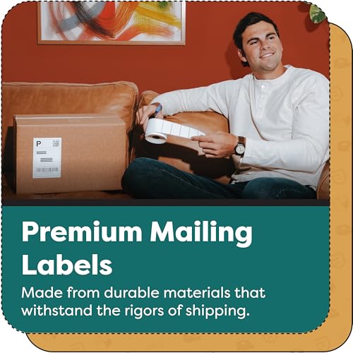 3" X 3" Square Direct Thermal Labels (5000 Count, 10 Rolls) - size: 3" X 3"