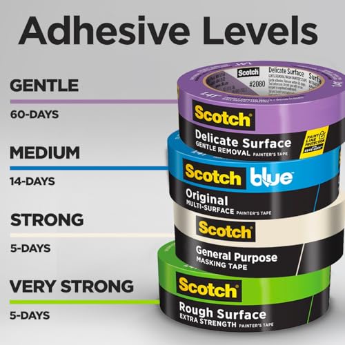 Scotch General Purpose Masking Tape, 1 Inch Wide, 1 Roll, 2050 - size: 0.94 inches