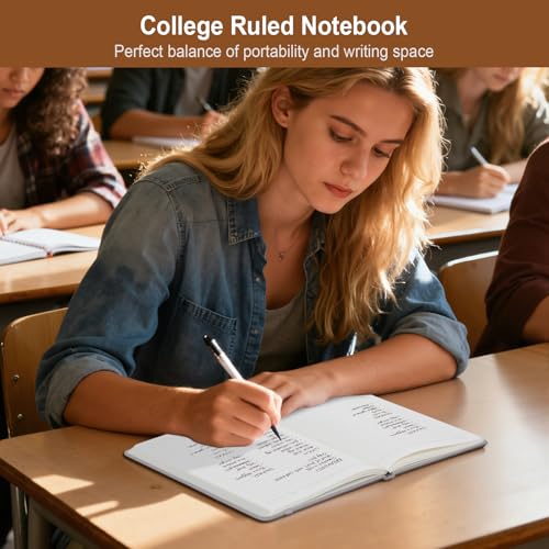 ViVin 12 Pack A5 Hardcover Lined Notebook,192 pg College Ruled 5.5x8.3 - color: Black+Navy Blue+Dark Dreen, size: 12 Pack