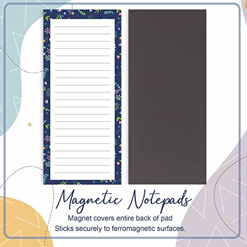 Joyberg Magnetic Notepads for Refrigerator - Flower Design, 50 Sheets Per Pad, 4 Pack Memo Pads for Grocery Lists and To-Dos - size: X86