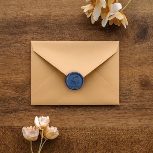 Navy Blue Mini Glue Gun Sealing Wax Stick for Metal Stamp, Pack of 16 | Making wax seals for Wedding invitation, Thanks cards and envelopes, Christmas gift wrapping, Place card - color: Navy blue, size: Small