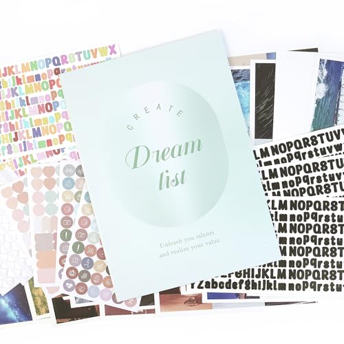 Soft Green Boho All-in-One Vision Board Kit, 540 Pre-Cut Cards, 30 Sheets - color: Light Green