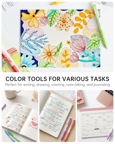 Four Candies Erasable Gel Pens, 0.7 mm Fine Point Pens, 12 Assorted Colors | Make Mistakes Disappear, Erasable Pens Multicolor, Retractable Erasable Pens for School, Journaling & Office Writing - color: 12 Colors