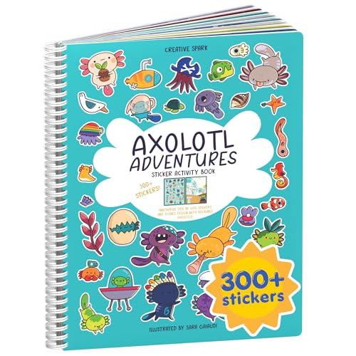 Cupkin Axolotl Coloring & Sticker Activity Book | 300+ Stickers - color: Axolotl Adventures