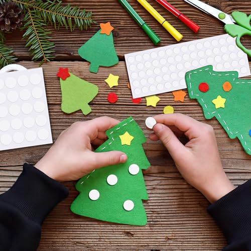 JANYUN 225 Pcs Double Sided Sticky Dot Stickers Round Putty Clear Sticky Tack - size: 0.23"+0.39"+0.78" Round