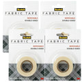 Scotch Removable Fabric Tape, 3/4 in x 180 in (15 ft), 4 Rolls – Double-Sided Hemming and Fabric Repair Tape for Clothes, Crafts, Costumes, and Décor, No-Sew, Reusable, Removable and Fabric-Safe - size: Pack of 4