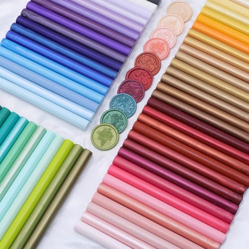 Rose Gold Wax Seal Sticks, 30pcs Sealing Wax Sticks, HOSEALING Glue Gun Wax Seal Sticks for Wax Seal Stamp, Premium Sealing Wax for Wedding Invitations, Letter, Envelope (Mini Size) - color: Rose Gold