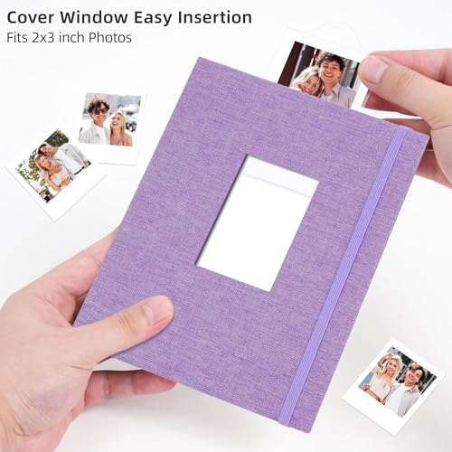 Vienrose Mini Polaroid Photo Album 208 Photos 2x3 Inch Purple 1 PACK - color: Purple, size: 1 PACK