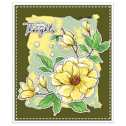 Clear Stamps and Metal Cutting Dies Set for Card Making Scrapbooking, DIY Craft Stamps and Dies Kit for Journaling, Albums, Greeting Cards, Holiday Cards, Birthday, Christmas (YX1677) - color: YX1677