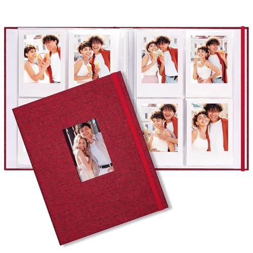 Vienrose Mini Polaroid Photo Album 208 Photos 2x3 Inch Red 1 PACK - color: Red, size: 1 PACK