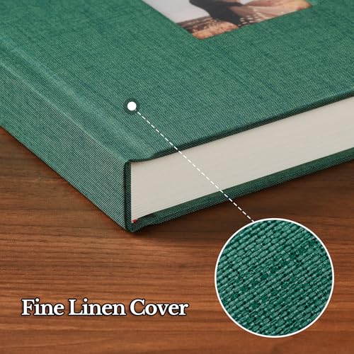 Pssoss 8x8 Inch DIY Scrapbook Album, Linen Hardcover, 40 Pages, Dark Green - color: Dark Green, size: 8 x 8 Inch 40 Pages
