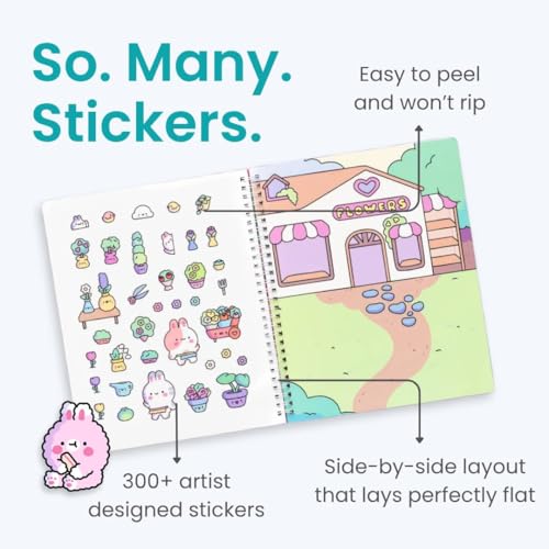 Cupkin Life of Cute Bunnies Coloring & Sticker Book | 300+ Stickers - color: Bunnies