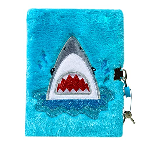 SuperStyle Shark Secret Diary with Lock, Journal for Boys Ages 6-8 - color: Blue-Shark