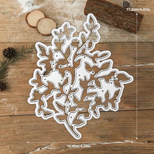 Clear Stamps and Metal Cutting Dies Set for Card Making Scrapbooking, DIY Craft Stamps and Dies Kit for Journaling, Albums, Greeting Cards, Holiday Cards, Birthday, Christmas (YX1916) - color: YX1916