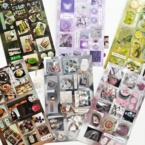 800+ Japanese Kawaii Sticker Book Set,40 Sheets Korean Aesthetic Stickers Book for Scrapbooking Supplies,Journaling,Planner,Calendar,DIY Craft(Water Sleeping Moment) - color: Sweetism