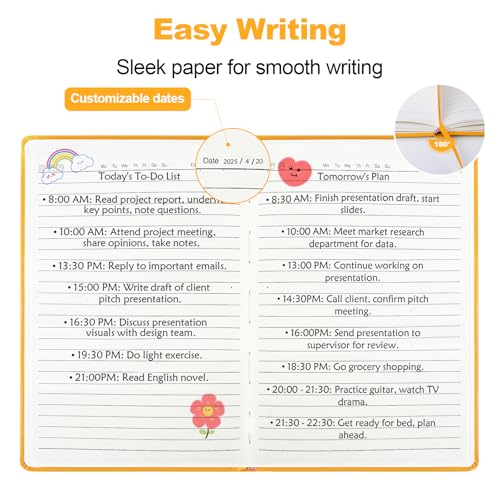 SUQJOY Lined Journal Notebooks, 160 Pages, 5.5x 8.2-Inch Journals for Women Men, Hardcover Notebook with 100 gsm Thick Paper, A5 Size College Ruled Notebook (Orange) - color: Orange, size: 1 Pack