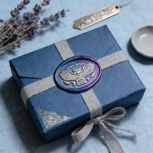 LANKIN Owl Post Wax Seal Stamp, Animal Theme; 30×20mm Brass Head - color: Owl Post