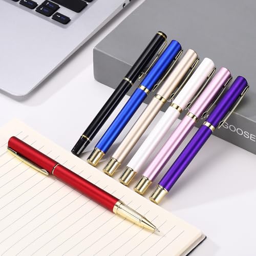 PATIKIL 3Pcs Gel Pens, 0.5mm Black Ink Rollerball Pen Business Stylish Gold Details Medium Point Smooth Writing Quick Dry for Office Supplies Journaling Note Taking Meeting,Blue - color: Blue