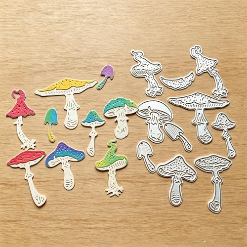 Lapoo Flowers Cutting Die for Scrapbooking - Durable Metal Cutting Die for DIY Scrapbook Photo Album Decorative Paper Card, Scrapbooking Die-cuts (Small Mushrooms 3.1 x 3.1 in) - color: Small Mushrooms 3.1 x 3.1 in