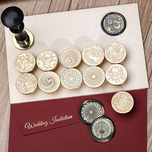Wax Seal Stamp, Ferris Wheel Stamp Head, 3cm Multi-Layer Engraving Design, Amusement Park Ride Design for Carnival Letters, Funfair Invitations - color: Star Trails Ferris Wheel