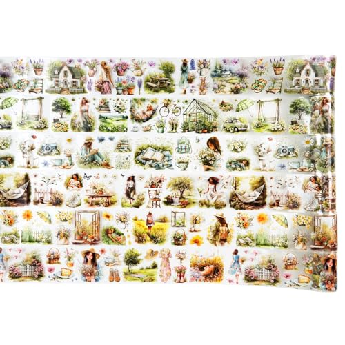 Camping PET Tapes Set, 6 Rolls of Nature Ephemera for Junk Journaling, Scrapbooking, Crafting, DIY Projects, Diaries, and Art Supplies - style: Camping Party