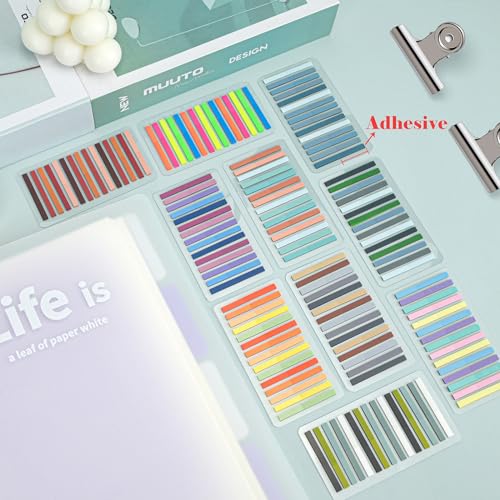 Temiary 3000Pcs Reusable Transparent Highlighter Tape, Short Strips - style: Short Highlighter Tape