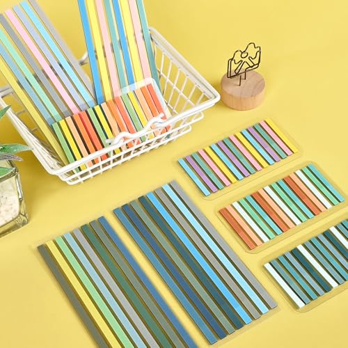 Temiary 1840 Sheets Transparent Highlighter Tape Removable, Long & Short - style: Long & Short Highlighter Tape