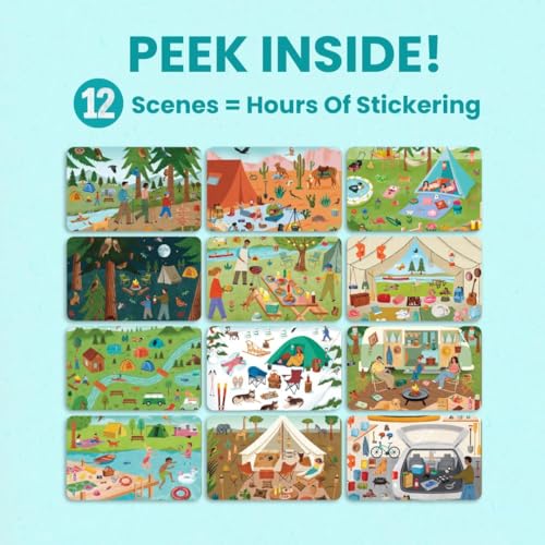 Cupkin Camping Coloring & Sticker Activity Book | 500+ Stickers - color: Camping