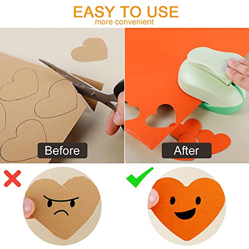 UCEC 2 Inch Heart Hole Punch, Heart Punches for Paper Crafts, Scrapbooking - color: Heart, size: 2 Inch