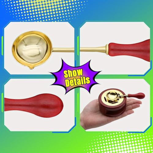 4-Piece Wax Seal Kit with Wooden Furnace, Spoon, Stirrer & Silicone Pad