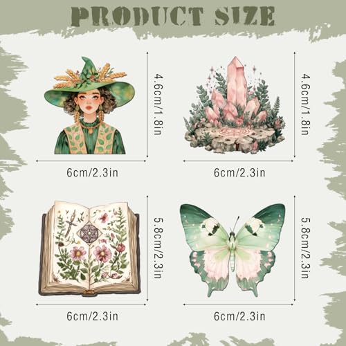 Witchy Aesthetic Stickers - 50 Pcs Witch Gift for Girls Women - style: Witchy