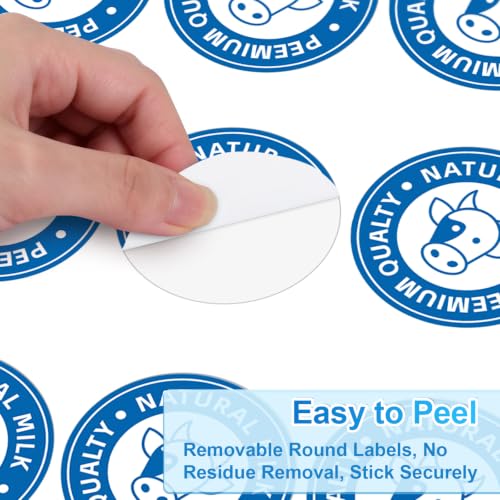 2.5 Inch Round Labels for Laser & Inkjet Printers, Printable Circle Stickers for Thank You,Brand Logo, Storage Container, Gift Box Seal, Packaging Labels, 90 White Adhesive Labels (10 Sheets) - size: 2.5 IN-10 Sheets(HB-C009)