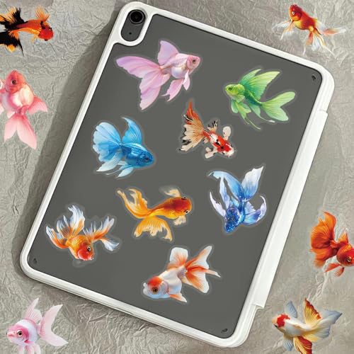 50Pcs Colorful Goldfish PET Stickers Set - style: Goldfish