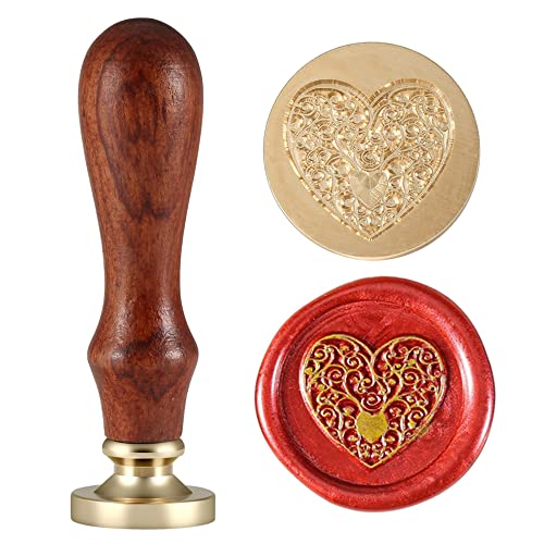 Yoption The Heart Wax Seal Stamp, Decorating on Wedding Invitations Envelope Letter Wine Packages Valentine Card Seals (Heart) - color: Heart
