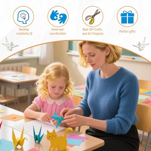 300 Sheets Origami Paper 25 Color Double Sided Origami Paper 6x6 - size: 300 Sheets / 25 Colors / 6 " × 6 "