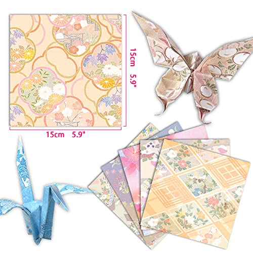 Origami Paper 6x6" Double Sided 50 Sheets 10 Colors Origami Kit,Craft Paper - color: 50sheets-Chiyo