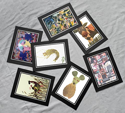Golden State Art, Paper Picture Frames With Easel, 5X7, 25 Pack | Black with Silver Lining, Photo Frame Cards, DIY Cardboard - color: Black/Silver Lining, size: 25 Pack