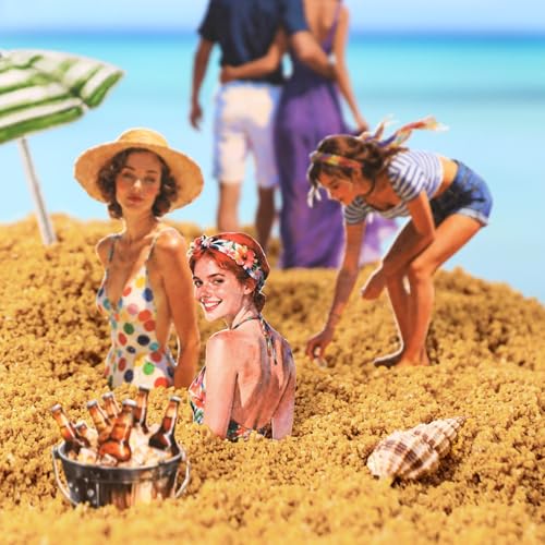 Summer Beach Scrapbook Sticker Book, 500+ Vintage Travel Stickers for Scrapbooking, 20pcs Aesthetic Scrapbook Papers for Adults Women DIY Bullet Junk Journals Supplies, Washi Stickers for Journaling - color: Beach Bliss