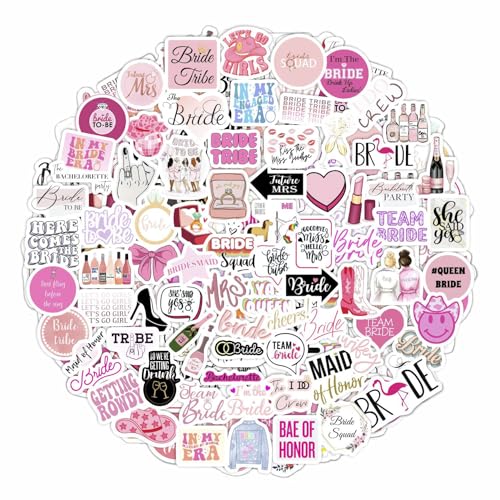 100Pcs Bachelorette Stickers, Bachelorette Party Stickers for Scrapbook, Laptop, Gifts for Women & Men - color: Bachelorette Stickers