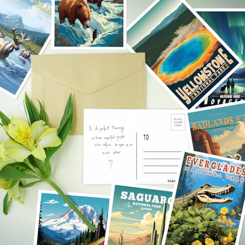 SHOXREM 63 National Parks Postcards, Retro Travel Posters Wall Decor, 4x6