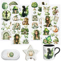 4 PCS Green Fairy Cuttable UV DTF Stickers - style: green fairy