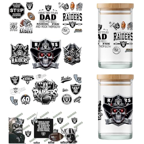 4 Sheet UV DTF Cup Wraps for 16 Oz Glass Cups American Football (04) - style: Ra1