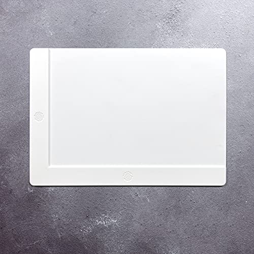 Waffle Flower 6x9 Media Mat - Matte White Silicone Craft Mat w/Bag for Ink Blending. Non-Slip, Waterproof, Heat-Resistant, Non-Stick and Non-Reflective. 6 x 9 inch Open Edge for Bigger Media Sizes.