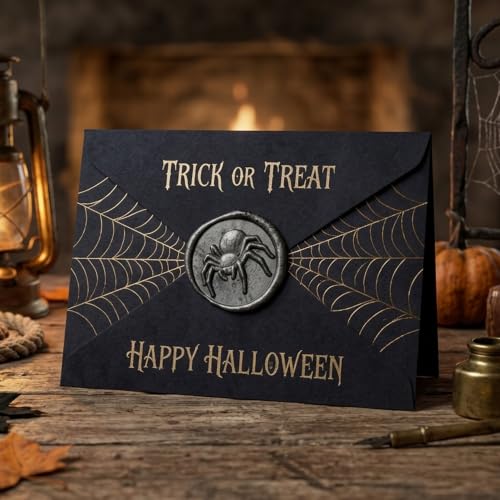 Mceal Wax Seal Stamp Head, 3D Embossed Relief for DIY Crafts, Wedding Invitations, Gift Wrapping, Halloween Collection (Magic Cat) - style: Magic Cat